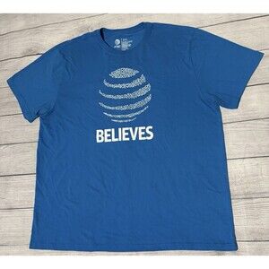 AT&T Believes Graphic T Shirt Logo Community Neighborhood Love Size 2XL XXL Blue